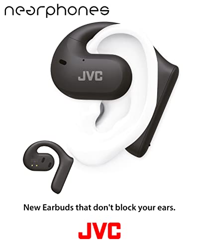 JVC NEAR PHONES OPEN EAR TRUE WIRELESS HEADPHONES 16MM DRIVERS - HANP35TW- BLACK - Like New