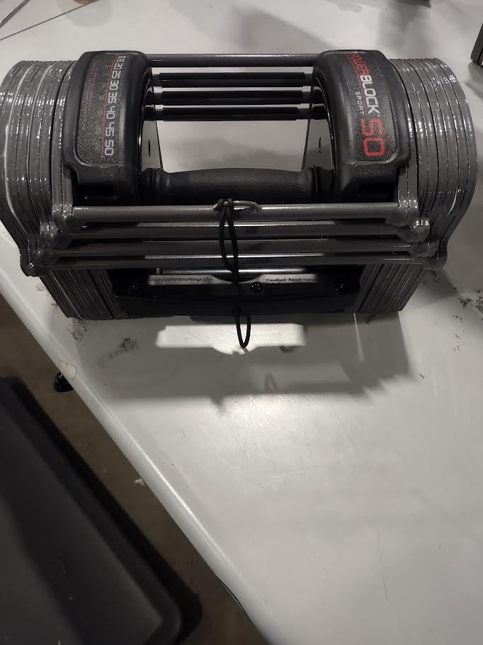 POWERBLOCK SPORT 50, 5-50 LB, 1 PIECE- GRAY - Like New