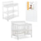DREAM ON ME NURSERY ESSENTIALS BUNDLE DREAM ON ME ADEN 4-IN-1 MINI CRIB - WHITE - Like New