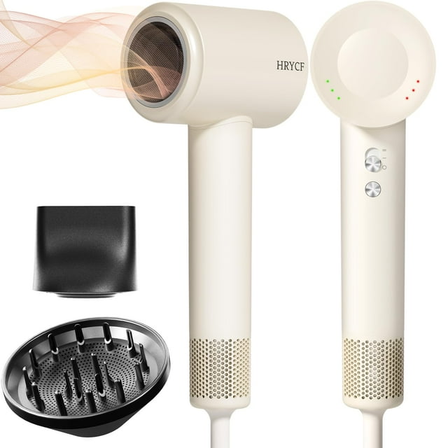 XINANDEP HRYCF HAIR DRYER 160000 RPM BLOW DRYER HIGH-SPEED - WHITE - Like New