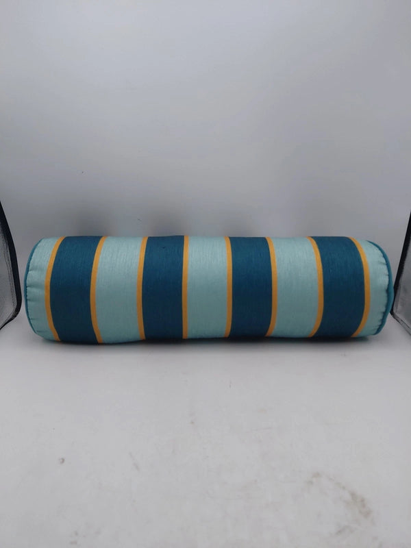 THRESHOLD STRIPED BOLSTER PILLOW GREEN BERRY STRIPE REMOVABLE COVER - Like New