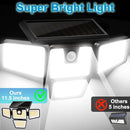 AMERITOP SOLAR LIGHTS OUTDOOR, 2 PACK LED HIGH BRIGHTNESS MOTION-SENSOR - BLACK - Brand New