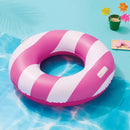 SUN SQUAD 42" POOL TUBE HANDLE - WATER FLOAT TOY, PVC, 6+ YEARS - PINK/WHITE - Like New
