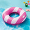 SUN SQUAD 42" POOL TUBE HANDLE - WATER FLOAT TOY, PVC, 6+ YEARS - PINK/WHITE - Like New