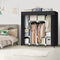 LOKEME PORTABLE CLOSET 67" WARDROBE HANGING CLOTHES 4 RODS STEEL TUBE - BLACK - Like New