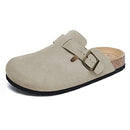 XIAKOLAKA WOMEN'S SUEDE CLOGS ADJUSTABLE BUCKLE SLIP ON WOMEN 10 - BEIGE - Like New