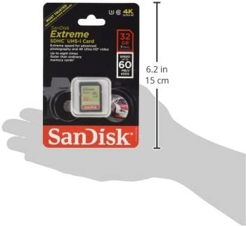 SanDisk Extreme 32GB Card for Photos and Video 45MB/S SDHC UHS-I - BLACK New