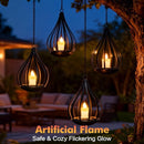 KAGOLING SOLAR LANTERNS OUTDOOR WATERPROOF 1 PACK SOLAR LIGHTS OUTDOOR - BLACK - Like New