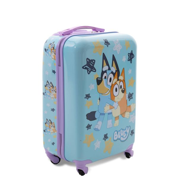 BLUEY HARDSIDE CARRY ON SPINNER SUITCASE - BLUE - Like New