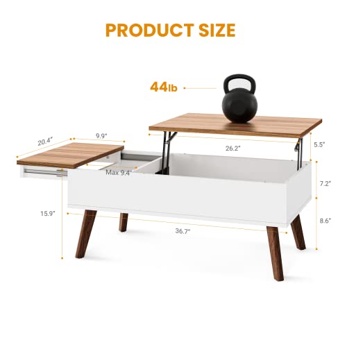 BIDISO LIFT TOP COFFEE TABLE, DINING, HKLC04A1A02 - WALNUT - OAK - Like New