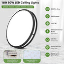 50W 5600LM LE Ceiling Lights Matte Black, 16Inch, 2 Pack - Black - Like New