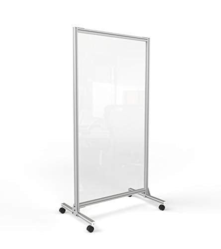 Ghent Acrylic Mobile Divider 38.5"x23.75"x74.19" CMD7438A - Clear - Brand New