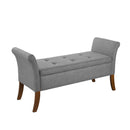 BALL & CAST STORAGE OTTOMAN BENCHES 50" HSA-7009 - GREY/WALNUT - Like New