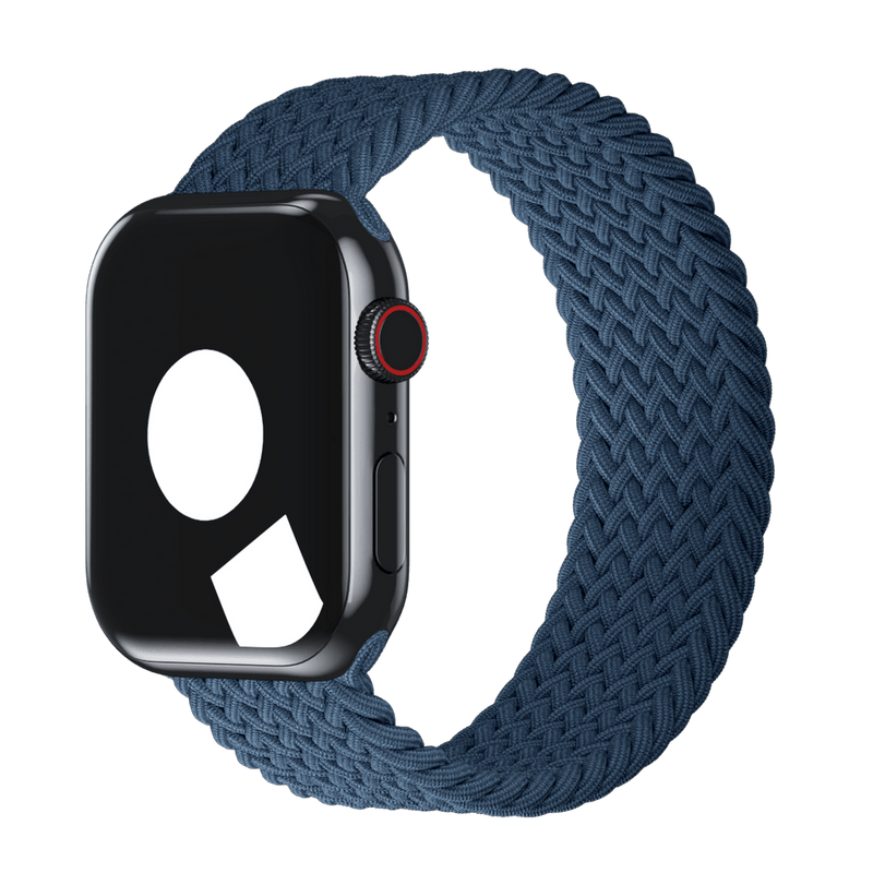 APPLE WATCH 45MM BRAIDED SOLO LOOP SIZE 7 - STORM BLUE - Like New