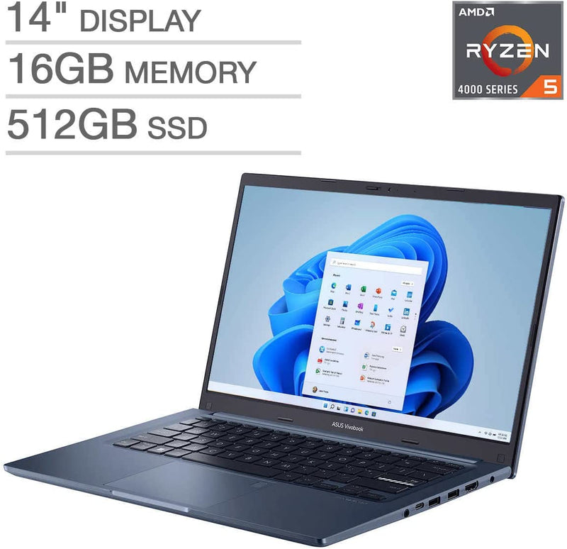 ASUS Vivobook 14" FHD AMD Ryzen 5 4600H 16GB 512GB SSD M1402IA-IB56 Like New