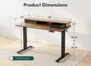 FEZIBO 48'' x 24'' Height Adjustable Electric Standing Desk with Double Drawer - Like New