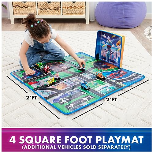 PAW PATROL MOVIE PUP SQUAD PLAY MAT CHASE & VEE PUP SQUAD RACER TOY CARS - Like New
