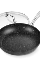 HOME HERO NON-STICK STONE COATED FRYING PAN - BLACK WITH SPOTS - Like New