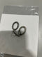 GENERIC SILVER AND BLACK OVAL EARRINGS WITH SPARKLES - SILVER AND BLACK - Like New