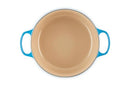 LE CREUSET ENAMELED CAST IRON SIGNATURE ROUND DUTCH OVEN, 7.25 QT - MARSEILLE - Like New