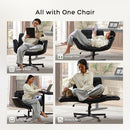 Amseatec Criss Cross Chair with Armrests & Wheels PU Leather Vanity Chair - Like New