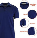 GALAXY BY HARVIC MEN'S DRY FIT MOISTURE-WICKING POLO SHIRT - SIZE: SMALL - NAVY - Brand New