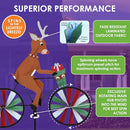 Bike Spinner Reindeer 20" Festive Holiday Design Weather-Resistant Outdoor Decor - Brand New