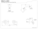 KINGSTON BRASS MAGELLAN WALL‑MOUNT SHOWER FAUCET - BRUSHED NICKEL - Like New