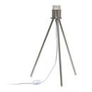 Simple Designs 19.69" Modern Brushed Nickel Tripodal Table Lamp - Black Shade - Brand New