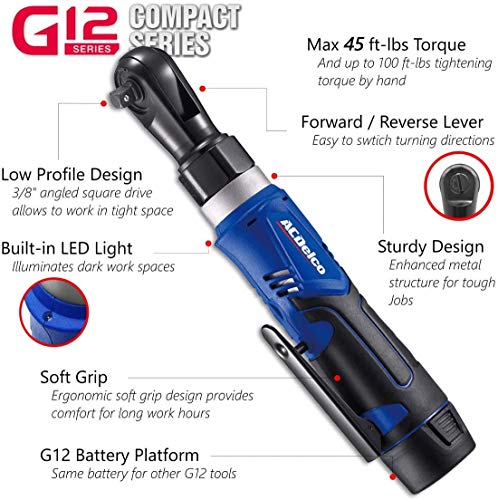 ACDELCO G12 SERIES 12V LITHIUM-ION BATTERY CHARGER CORDLESS TOOL KIT ARW1209-K9 - Like New