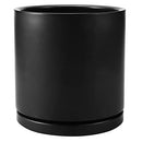 DR.Planzen Ceramic Planter Pot with Saucer and Drainage Holes Medium 8" - Black - Brand New