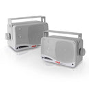 PYLE OUTDOOR WATERPROOF WIRELESS BLUETOOTH 3.5 INCH SPEAKER SYSTEM - WHITE - Like New