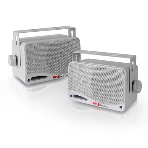 PYLE OUTDOOR WATERPROOF WIRELESS BLUETOOTH 3.5 INCH SPEAKER SYSTEM - WHITE - Like New
