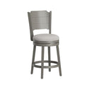 HILLSDALE FURNITURE CLARION WOOD COUNTER HEIGHT SWIVEL STOOL, 4541-826 - GRAY - Like New