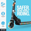 Jetson Jupiter Kick Scooter LED Lights on Deck and Wheels - Black - Brand New