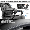 OUTFINE Executive Office Chair Bonded Leather 5 Year Hydrolysis - Black - Brand New
