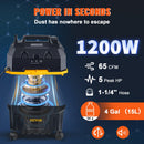 VEVOR WET DRY VAC, 4 GALLON, 5 PEAK HP 3 IN 1 SHOP VACUUM BLOWING - BLACK/YELLOW - Like New