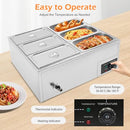 B094QRSL9W 6-Pan Commercial Electric Food Warmer 850W Stainless Steel Buffet - Brand New