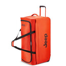 JEEP JS009D 27" TWO WHEEL ROLLING TRAVEL DUFFLE BAG - ORANGE - Brand New