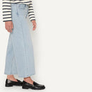AMAZON ESSENTIALS WOMEN'S HIGH-RISE WIDE LEG CROP ICED BLUE LIGHT WASH 10 - Brand New