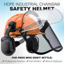 RAXWELL CHAINSAW SAFETY HELMET – ANSI CERTIFIED 6IN1 FORESTRY HARD HAT - ORANGE - Like New
