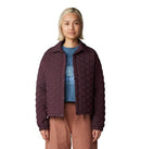 MOUNTAIN HARDWEAR WOMEN'S STRETCHDOWN LIGHT SNAP JACKET SIZE M BLACKBERRY - Brand New