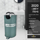 DOKEHOM 115L X-Large Laundry Basket, Collapsible Laundry Hamper - Green&Sliver - Brand New