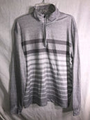 PGA TOUR MOTIONFLUX 360 QUARTER-ZIP LONG SLEEVE STRIPED M - LIGHT GRAY HEATHER - Brand New
