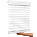 LOTUS & WINDOWARE CORDLESS, 2 INCH FAUX WOOD BLIND, 31" X 60" - BRIGHT WHITE - Like New