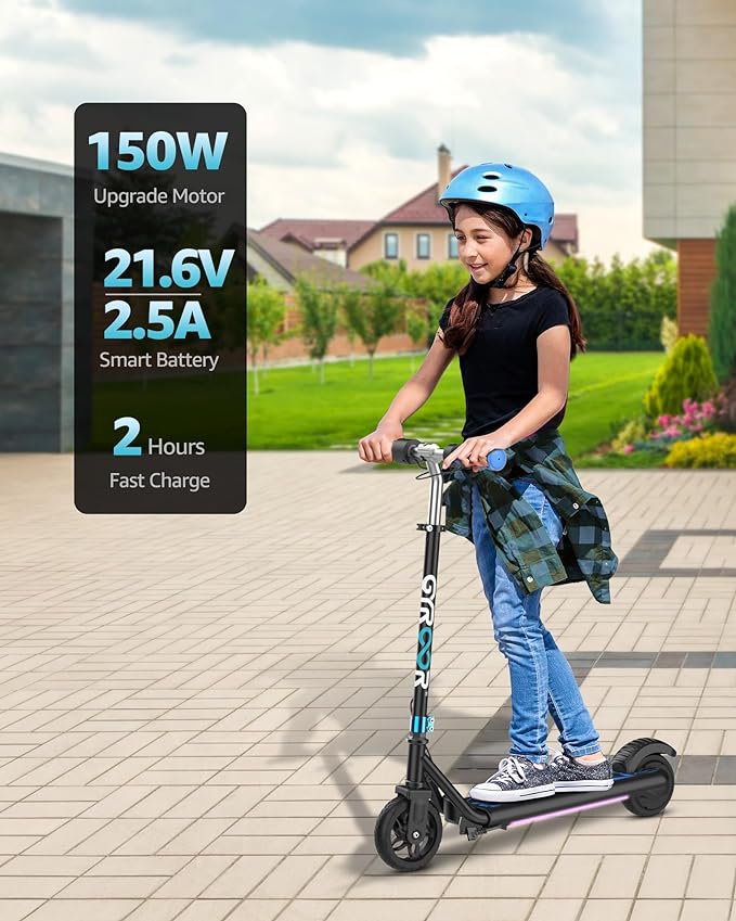 Gyroor H30 Max Electric Scooter Kids Ages 8-12 150W Powerful Motor - BLUE - Like New