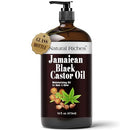 Natural Riches Jamaican Black Castor Oil Glass Bottle 16fl.oz - Brand New
