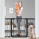 RONBEI 51.5" Auto Close Safety Baby Gate Extra Wide Child Gate - Black - Brand New
