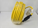 HBN 100FT OUTDOOR ELECTRIC CORD FOR LAWN & GARDEN SJTW-12AWG/3C - YELLOW - Like New