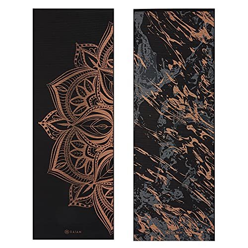 GAIAM YOGA MAT PREMIUM 6MM DESIGN EXTRA THICK NON SLIP (68"x24"x6mm) - BRONZE - Brand New